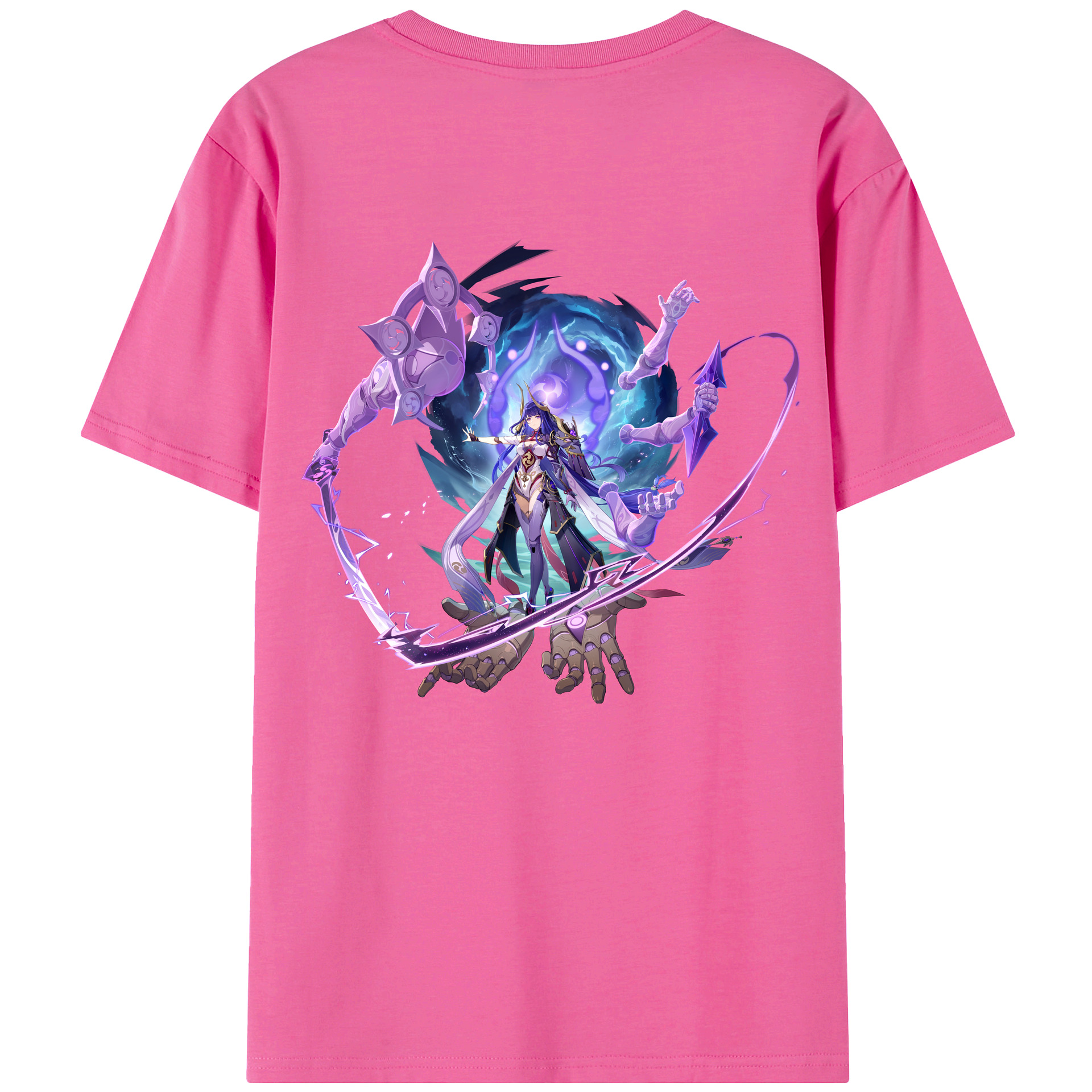げんし神 雷電将軍 らいでんしょうぐん genshin Raiden Shogun レディース半袖Tシャツ(バックプリント)